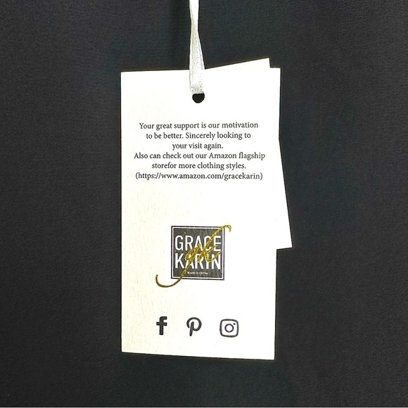 Grace Karin Black Flowy Dress - Picture 4 of 8